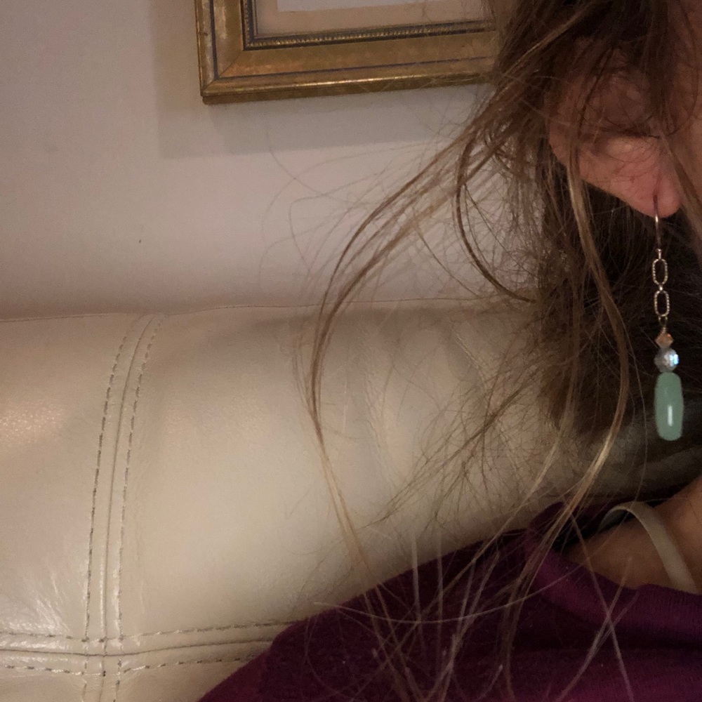 Faceted Chalcedony Earrings - image 2